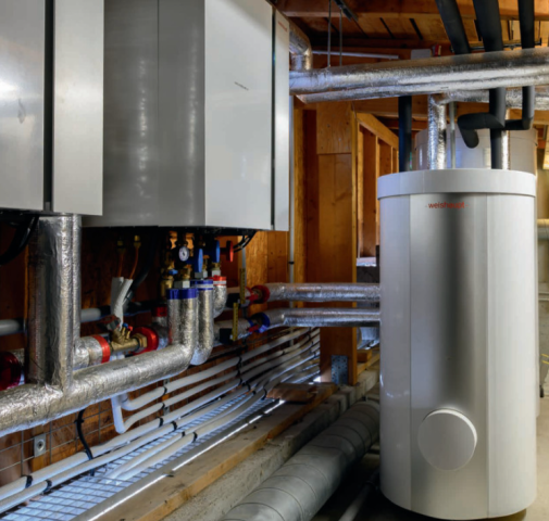 La chaudière murale de 45 kW a été conservée