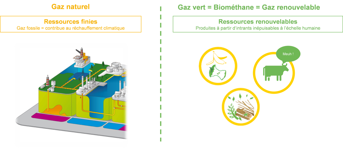 Comparatif gaz naturel biométhane