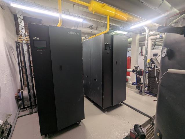 Les nouvelles unités de chauffe hybrides de la résidence.