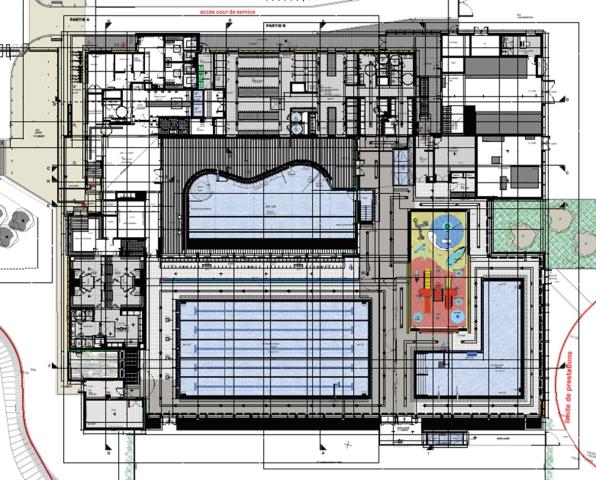 Plan de la piscine étudiée 