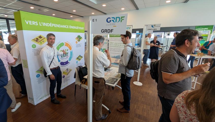 Le stand GRDF a été le point d'échange de nombreux visiteurs sur le sujet de la décarbonation des usages