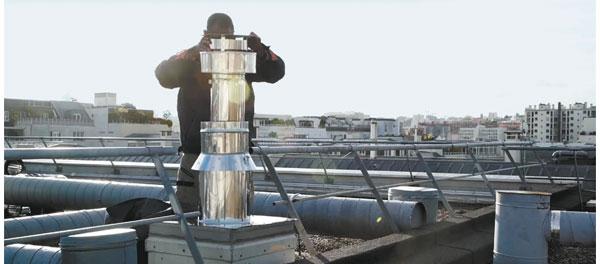 Extraction étage par étage du conduit intérieur