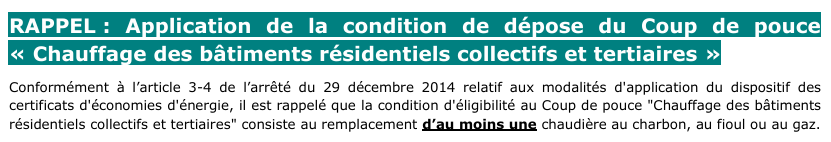 Extrait de la lettre d’information “Certificats d’économies d’énergie” - mars 2026