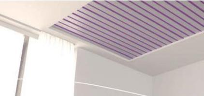 Plafond chauffant sur boucle d’eau (source : Innovert)