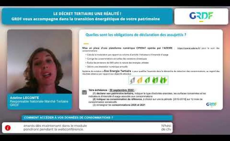 Webinaire GRDF : Le Décret Tertiaire, Une Réalité ! | GRDF Cegibat