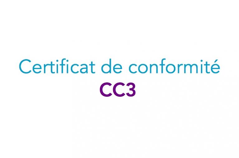 Certificats de conformité modèle 3 - CC3