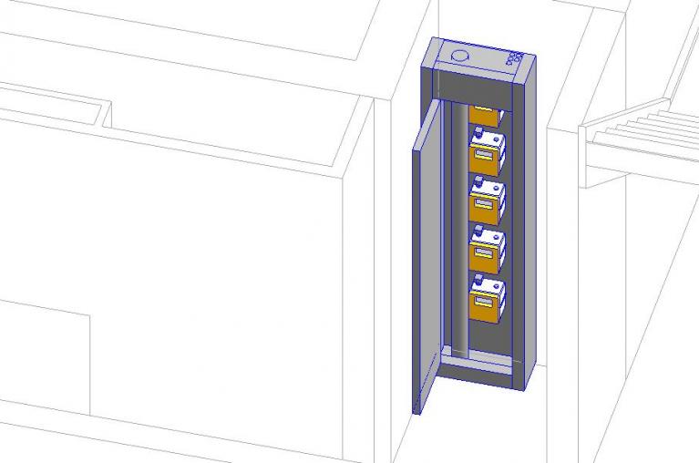 Objet BIM générique gaz - Gaine conduite montante gaz