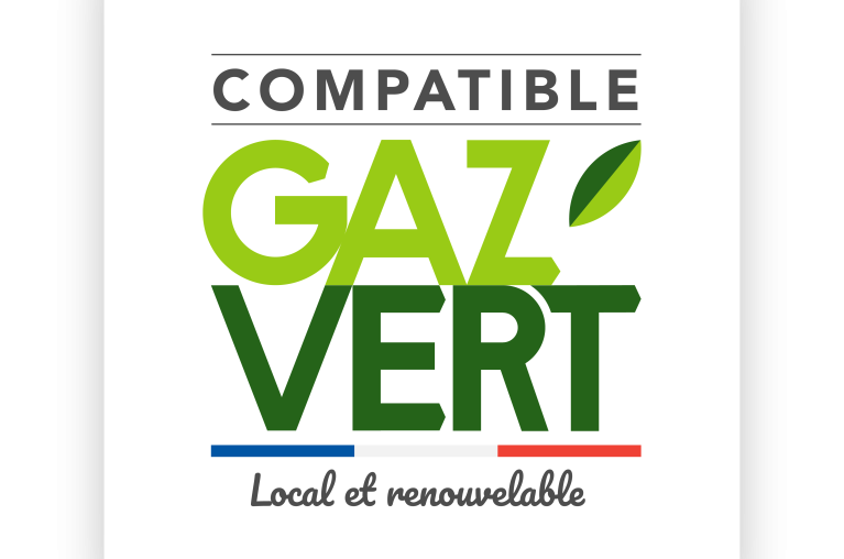 Mention gaz vert - etiquette compatible