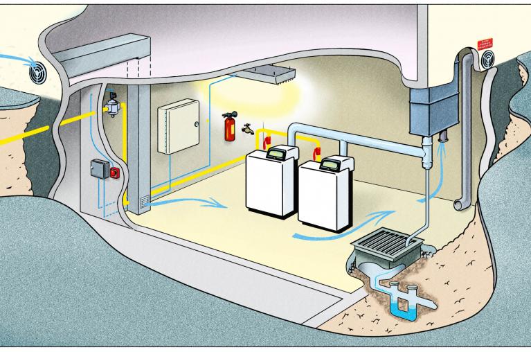 Schéma - Chaufferie sous-sol