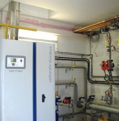 Chaudière gaz à condensation alimentant l’EHPAD en chauffage et en ECS
