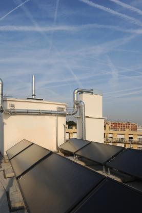Copropriété Lançon Rungis Paris - Solaire thermique toit terrasse