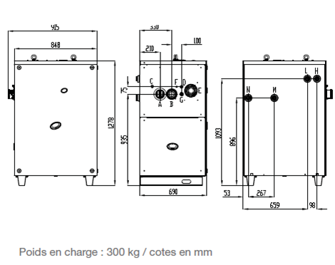 Dimensions d’une PAC géothermique (GS et WS)