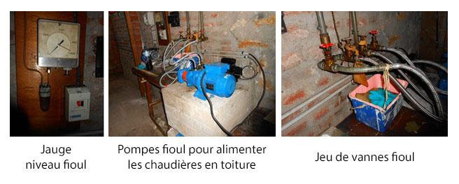 Local pompe de transfert fioul (local annexe – sous-sol)