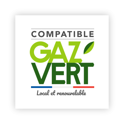 Mention gaz vert - etiquette compatible