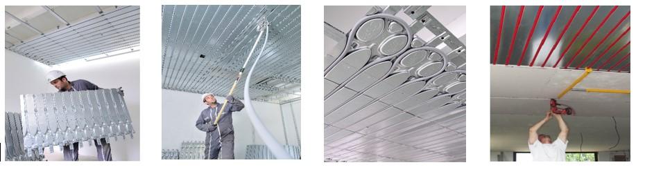 Exemples d’installation du plafond (Source : Innovert)