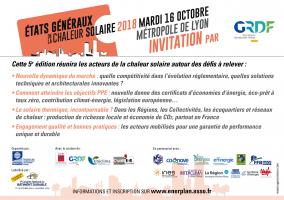 Invitation Etats généraux chaleur solaire 2018 Invitation Etats généraux chaleur solaire 2018