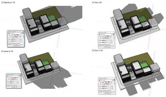 Conception de bureaux bioclimatiques Source : Logiciel Héliodon