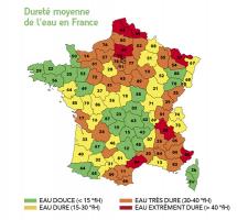 Dureté moyenne de l’eau en France